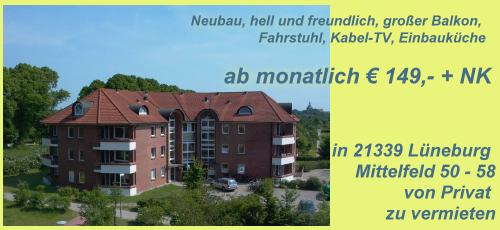 Studentenwohnungen ab 176  , Neubau, hell und freundlich, groer Balkon, Fahrstuhl, Kabel-TV, Einbaukche